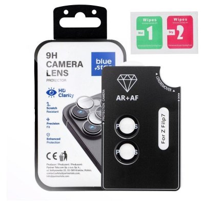Szkło na aparat BLUE STAR Easy Install do SAMSUNG FLIP 7 czarne