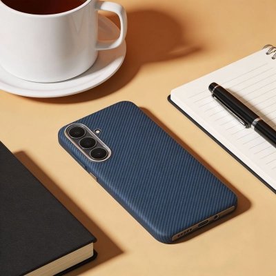 Futerał do Samsung S26 Kevlar zgodny z MagSafe niebieski