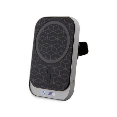 Uchwyt na telefon do samochodu indukcyjny BMW zgodny z MagSafe 15W do szyby / deski / kratki M Edition BMMWCCMPGPK czarny