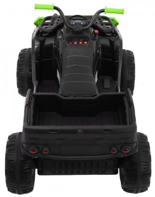 Quad XL ATV 2,4GHz na akumulator dla dzieci Czarno-Zielony + Pilot + Napęd 4x4 + Bagażnik + Wolny Start + EVA + Audio LED
