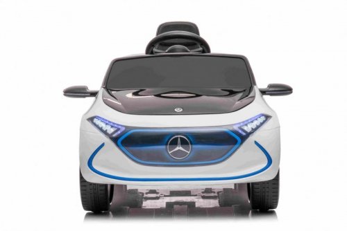 Mercedes Benz AMG EQA dla dzieci Biały + Pilot + 5-punktowe pasy + EVA + Wyświetlacz MP3 + LED