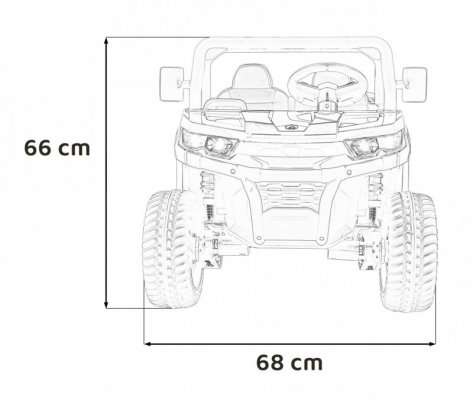 Auto Pick-Up Speed 900 dla dzieci Czarny + Napęd 4x4 + Ruchomy kiper + Bagażnik + Pilot + Łopatka + Audio LED