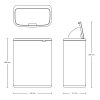 Kosz TOUCH BIN BO 60L Matt Steel FPP
