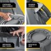 Kontener BRUTE® 121,1L 2632-00 Grey okrągły z kanałami