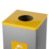 Kosz do segregacji odpadów EKO SQUARE 90L plastik i metal