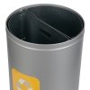 Kosz do segregacji odpadów STREAM BIN DUO 2x30L szary z wkładami