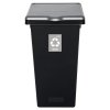 Kosz FLAP BIN 75L czarny / pokrywa srebrna / zmieszane