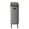 Kosz TOUCH BIN HI BO 2x30L Mineral Concrete Grey