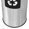 Kosz do segregacji odpadów EKO PRESTIGE 45L odpady zmieszane ( Stal połysk )