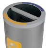 Kosz do segregacji odpadów STREAM BIN DUO 2x30L szary z wkładami