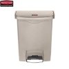 Kosz Slim Jim® Step-On 30L Resin Containers beige