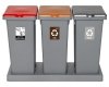 Kosz FLAP BIN 53L szary / pokrywa brązowa / bio 