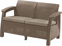 Meble ogrodowe sofa 2-osobowa CORFU cappucino/piasek