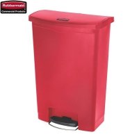 Kosz Slim Jim® Step-On 90L Resin Containers red