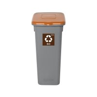 Kosz FLAP BIN 20L szary / pokrywa brązowa / bio