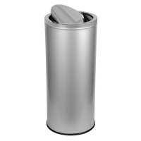 Kosz na śmieci 45L SWING metalowy szary