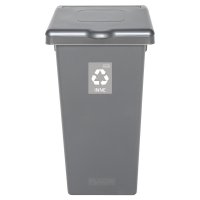 Kosz FLAP BIN 75L szary / pokrywa srebrna / zmieszane 