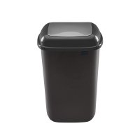 Kosz na śmieci QUATRO 45L czarno srebrny