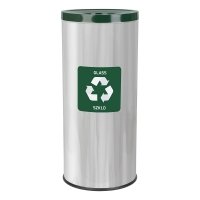Kosz do segregacji odpadów EKO PRESTIGE 45L szkło ( Stal połysk 657 )