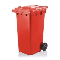 Pojemnik na odpady  240L z pokrywą czerwony 