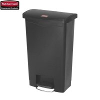 Kosz Slim Jim® Step-On 50L Resin Containers black 