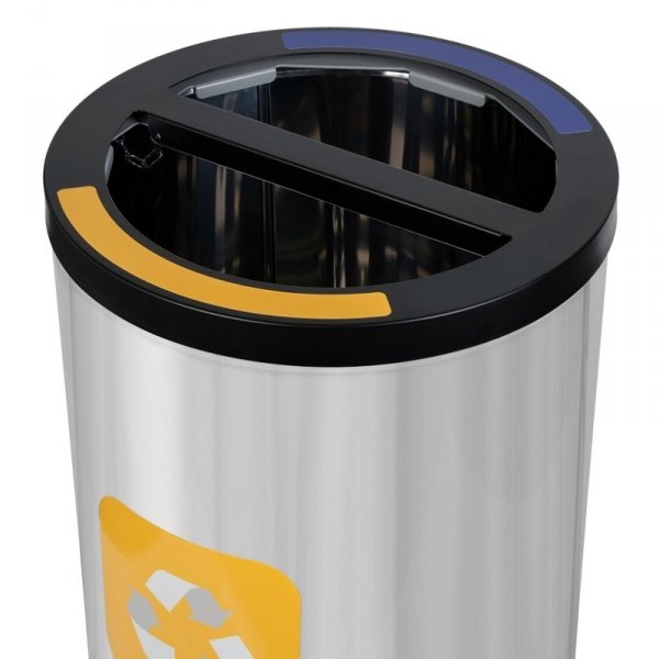 Kosz do segregacji odpadów STREAM BIN DUO 2x35L stal nierdzewna połysk 