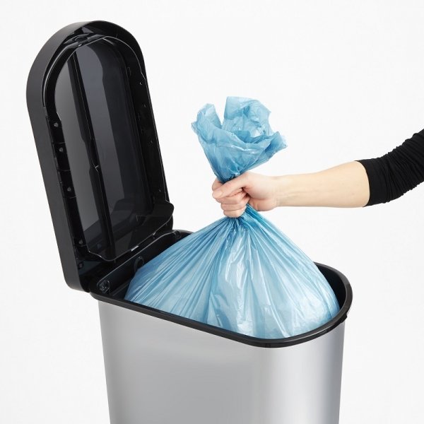 Kosz na śmieci PASO 50L srebrny