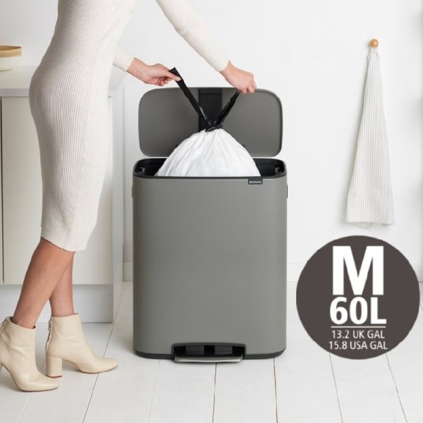Kosz pedałowy BO 60L Mineral Concrete Gray
