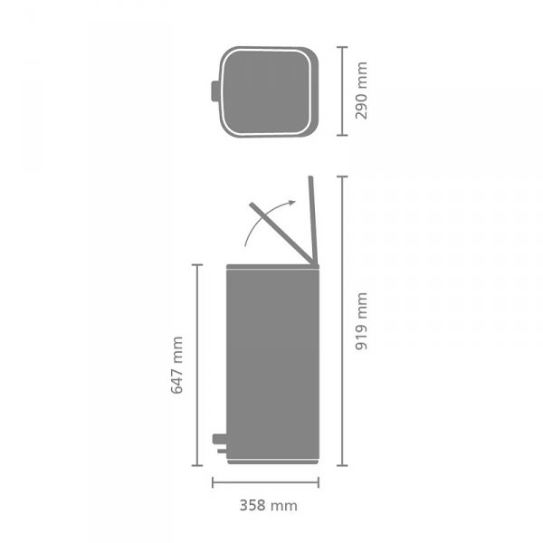 Kosz pedałowy BO 30L Soft Beige