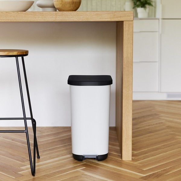 Kosz na śmieci Pedal bin 35l RIBO Misteltoe White