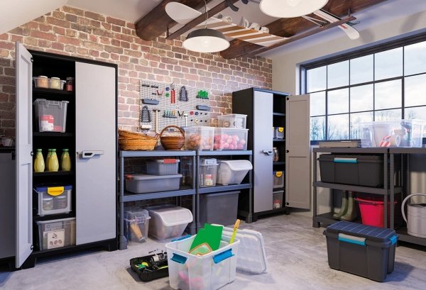 Szafka TITAN Armadio Alto czarno/szara