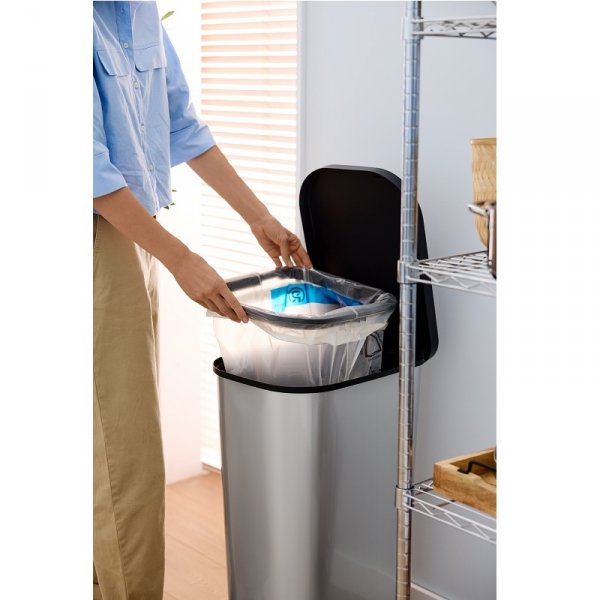 1068411005 - Kosz na śmieci Pedal bin 55l RIBO Silver  