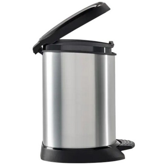 Kosz na śmieci Deco Bin 5L srebrny Keter www.swiatkoszy.eu