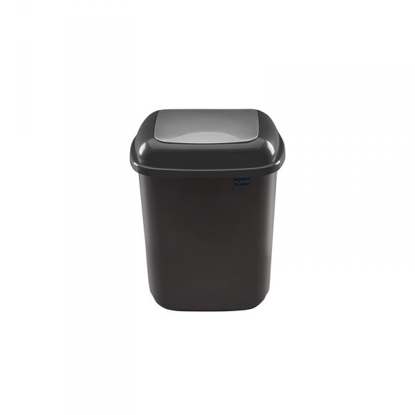 607-07 - Kosz na śmieci QUATRO 12L czarno srebrny