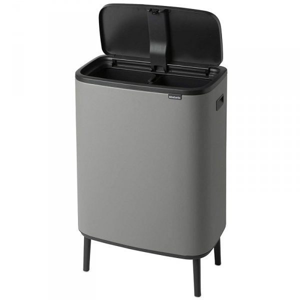 Kosz TOUCH BIN HI BO 2x30L Mineral Concrete Grey