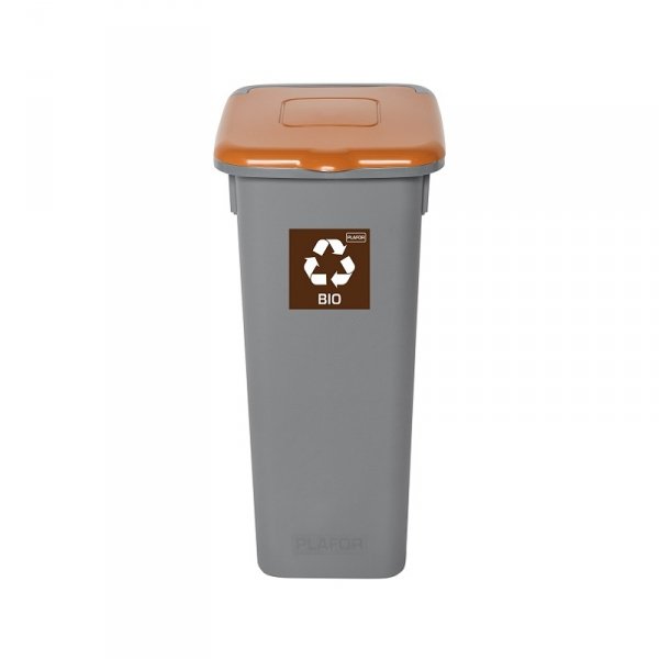 Kosz FLAP BIN 20L szary / pokrywa brązowa / bio