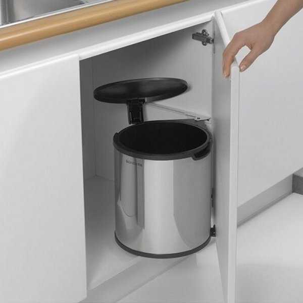 Kosz szafkowy 15L De Luxe Brilliant Steel