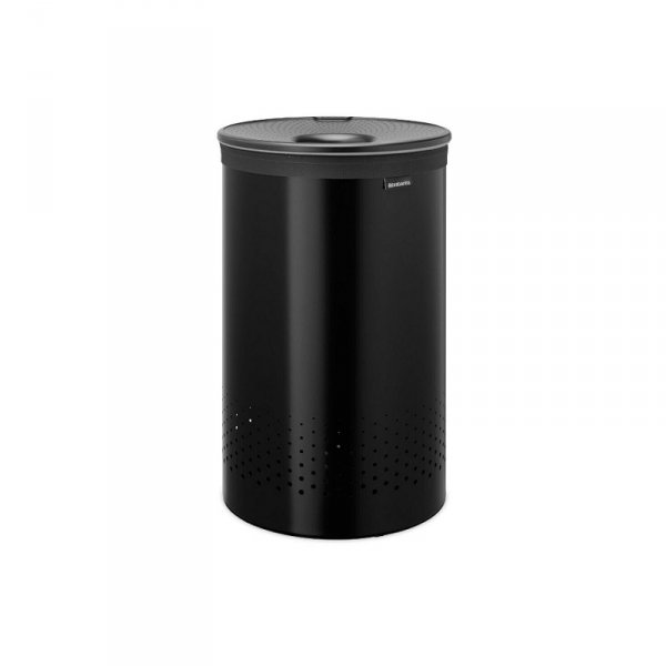 Kosz na bieliznę 60L Matt Black / Dark Grey Plastic Lid