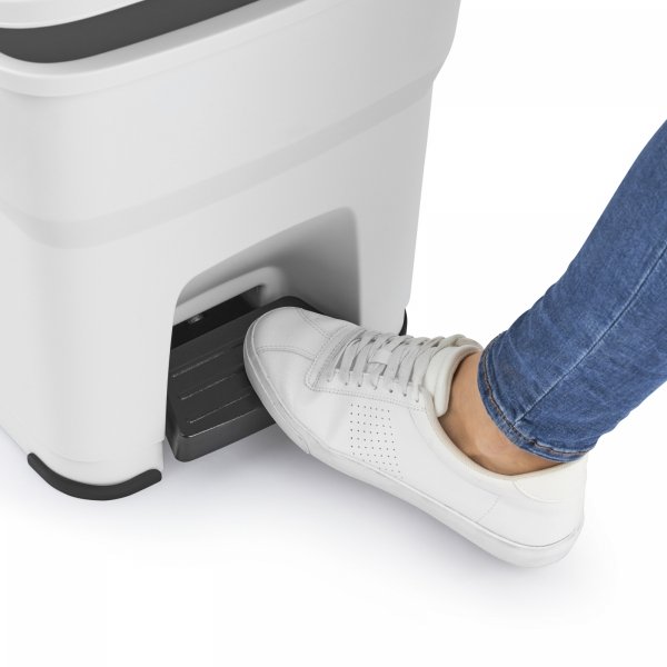 Kosz na śmieci z pedałem HERA 35L biały
