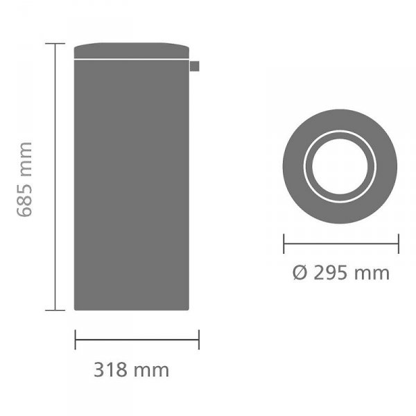 Kosz samogaszący 30L Brilliant Steel
