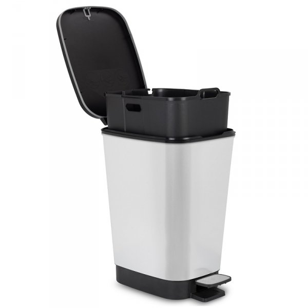 Kosz na śmieci CHIC-BIN 25L srebrny