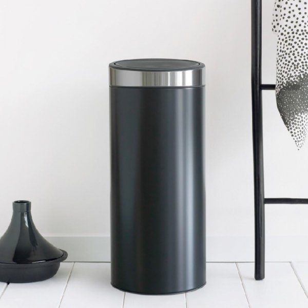 Kosz TOUCH BIN NEW 30L Matt Black / Matt Steel FPP