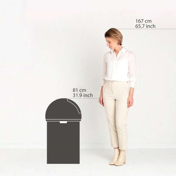 Kosz PUSH BIN 60L Brilliant Steel