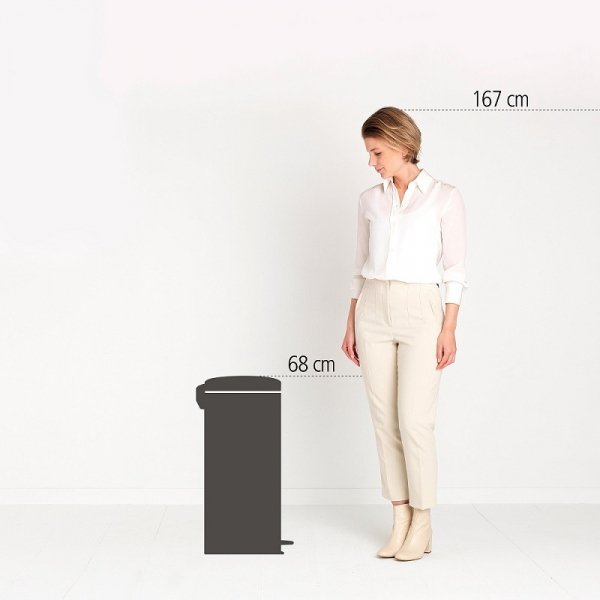 Kosz pedałowy NEWICON 30L Matt Black