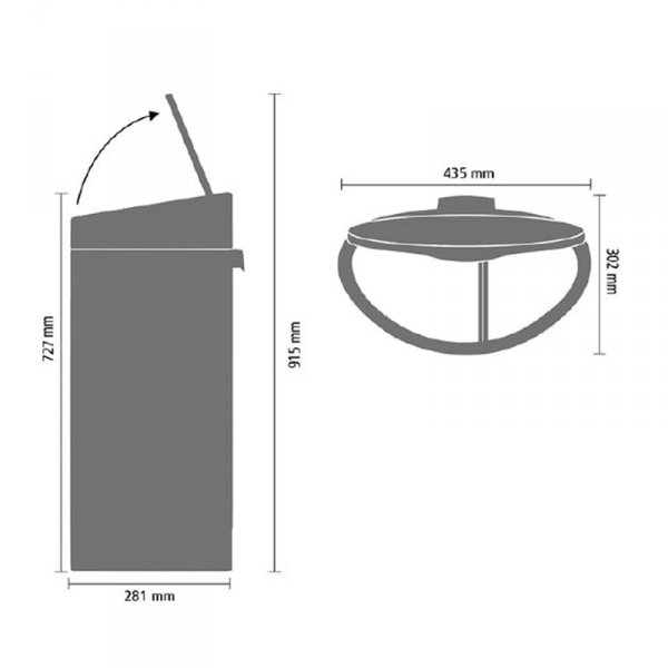Kosz TOUCH BIN 10L + 23L Matt Black