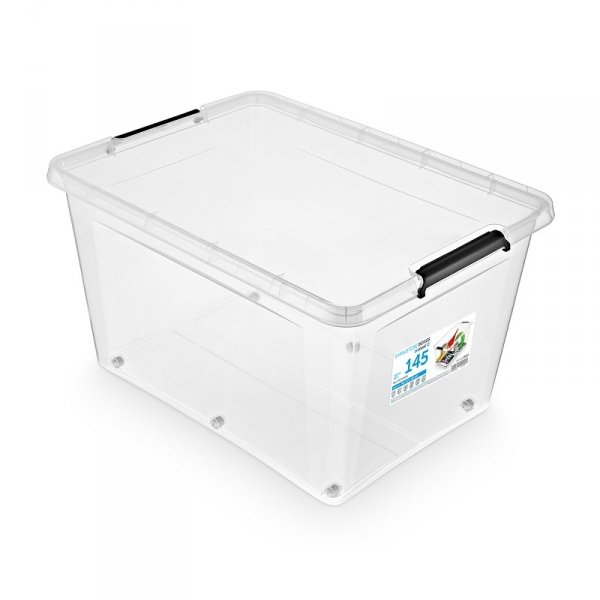 Pojemnik SimpleStore Box 145L z klipsami i kółkami 