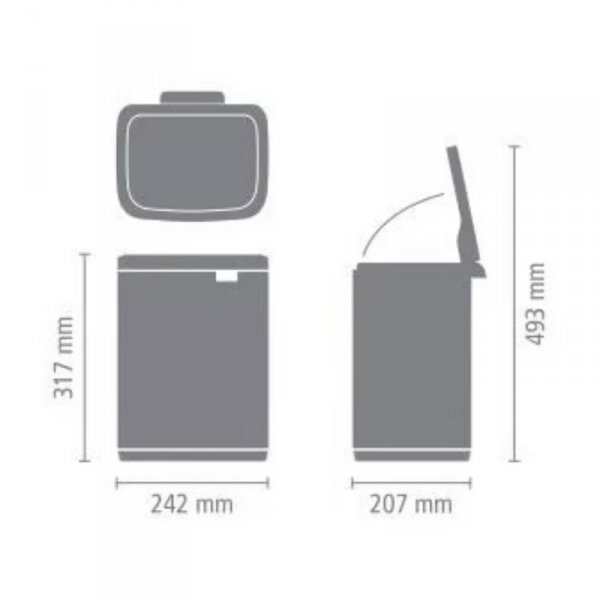 Kosz BO 12L Mineral Infinite Grey