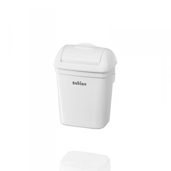 332560 - Kosz na odpady WEPA Satino Hygiene Waste 8L z zamykaną pokrywą 