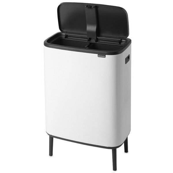 Kosz TOUCH BIN HI BO 2x30L White