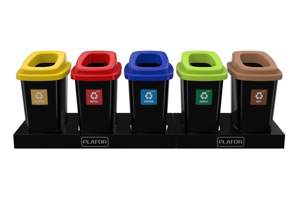 Kosz do segregacji SORT BIN 45L &quot;PLASTIK METAL&quot;